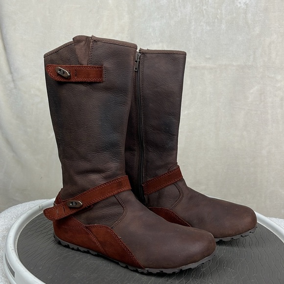 Merrell Haven Autumn Waterproof Brown Leather Boots Womens size 6 Grip sole - Picture 2 of 16